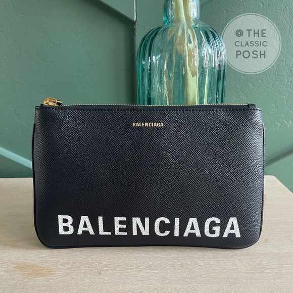 Balenciaga Handbags - NEW BALENCIAGA Black Pouch Clutch Case